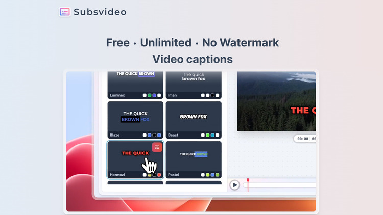 Generate Free Subtitles for Your Videos with SubsVideo – No Watermarks, No Limits!