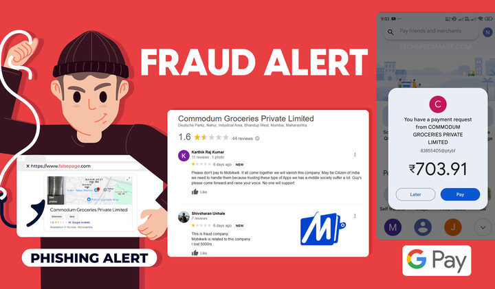 Alert! Beware of Scams or Fraud by Commodum Groceries Private Limited